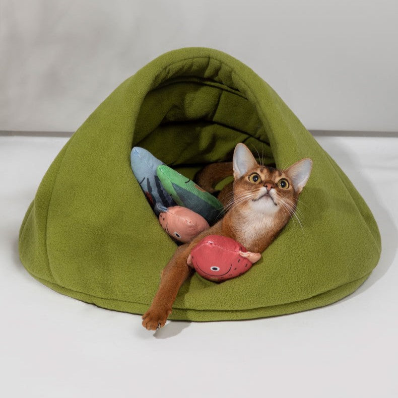 Semi-enclosed cat house