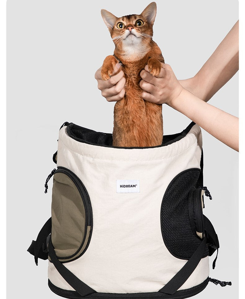 Front breathable canvas cat bag